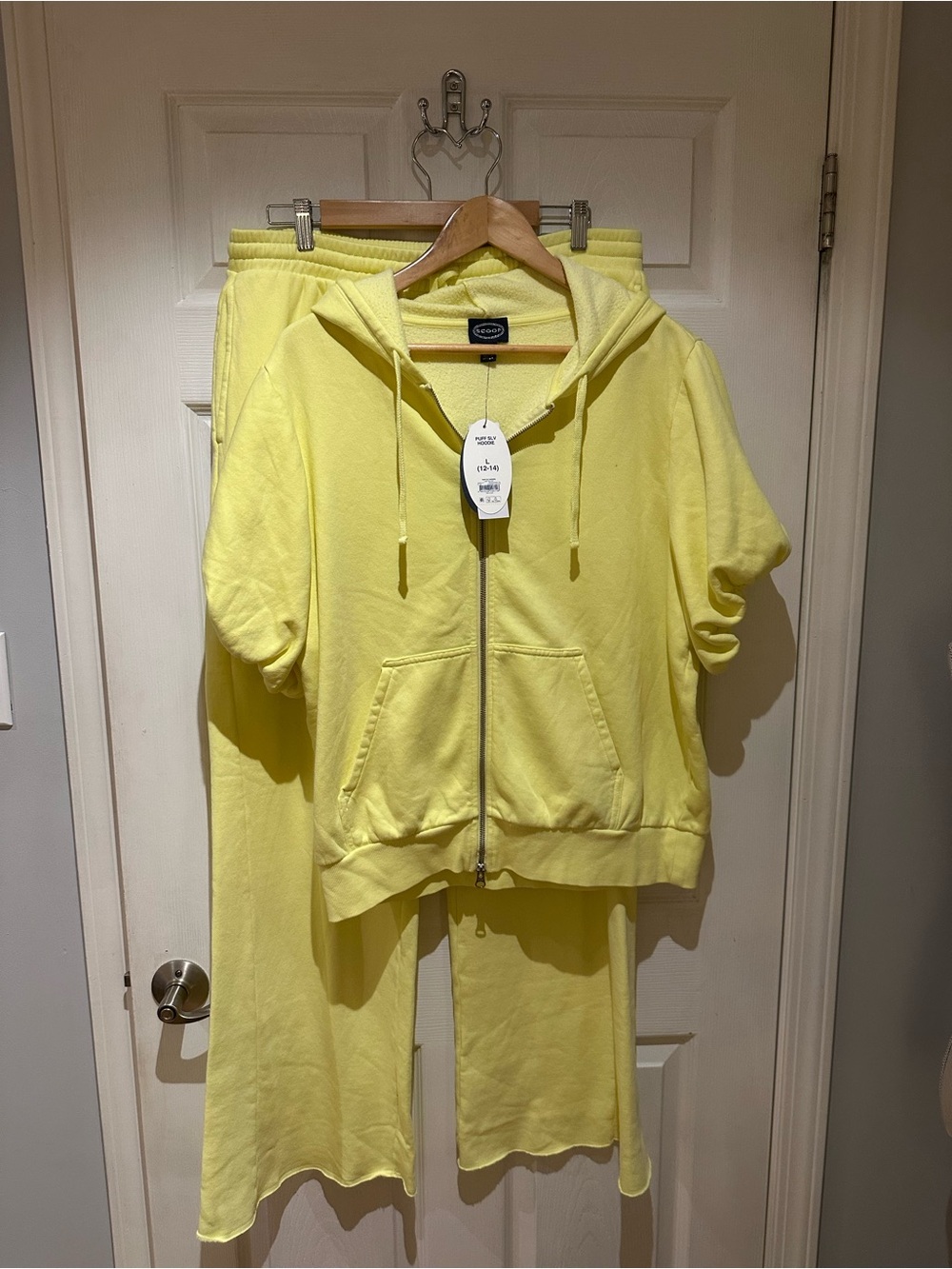 Yellow Hooded Zip-Up 2-piece